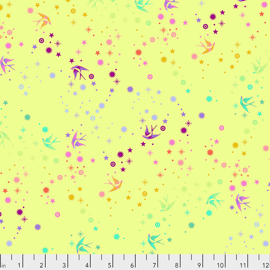 Tula's True Colors - Fairy dust, lime  by Tula Pink