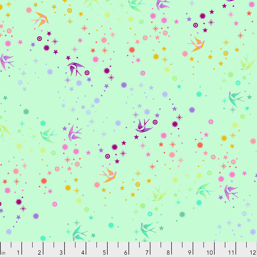 Tula's True Colors - Fairy dust, mint  by Tula Pink