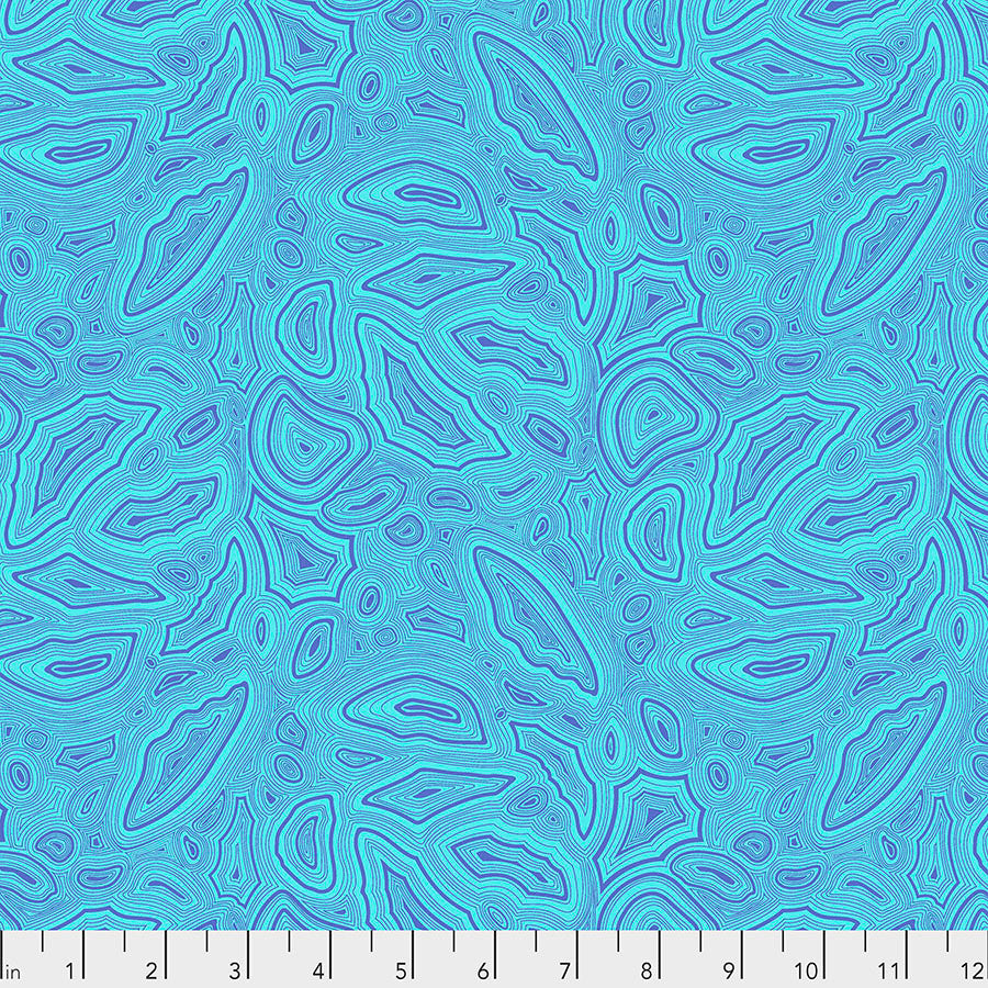 Tula's True Colors - Mineral,Topaz, blue on aqua by Tula Pink