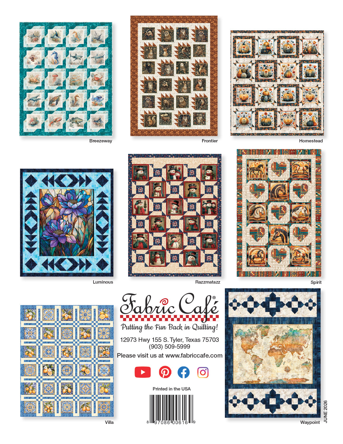 Fabric Cafe - Panel Pizzazz 3 yard Quilts Book