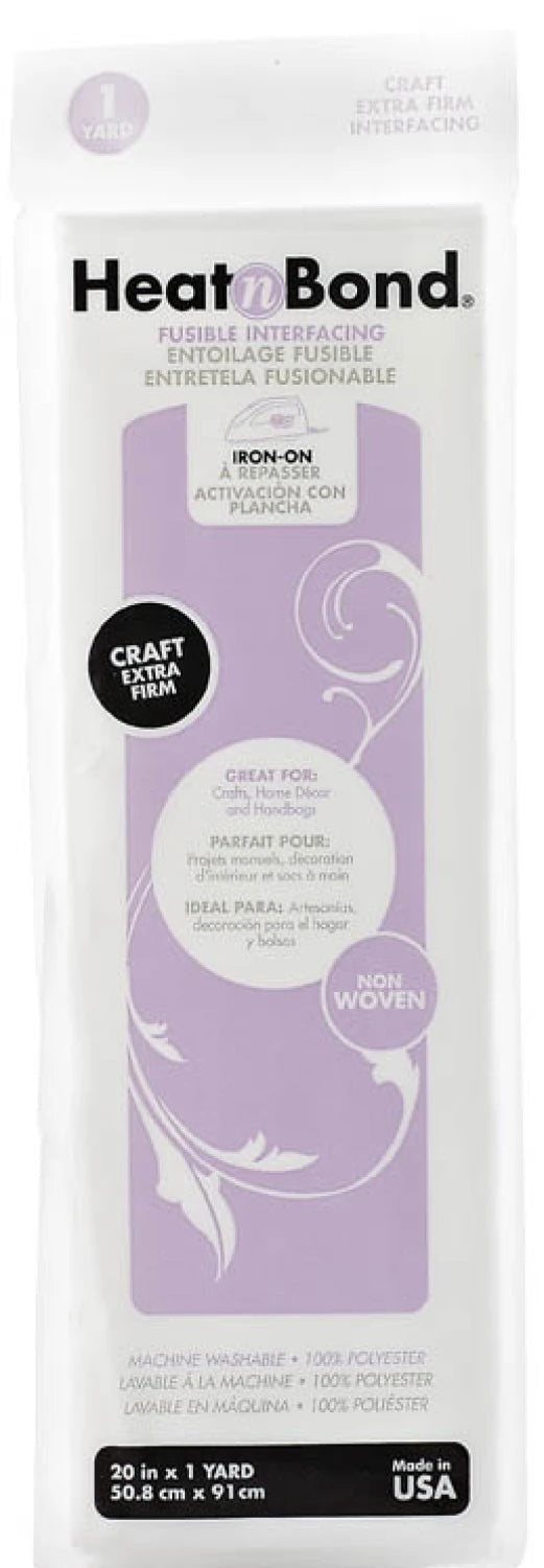 HeatNBond Fusible Interfacing- Craft, extra firm 20"x 1yd