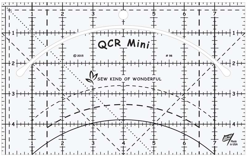 Quick Curve Mini Ruler, Sew Kind of Wonderful- QCRMINI Mini Quick Curve Ruler