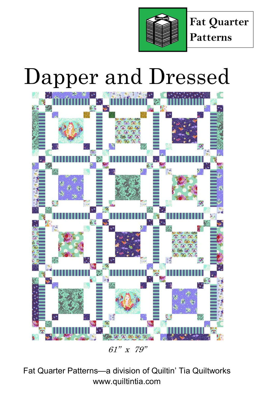Dapper and Dressed by Quiltin Tia - 61" x 79"