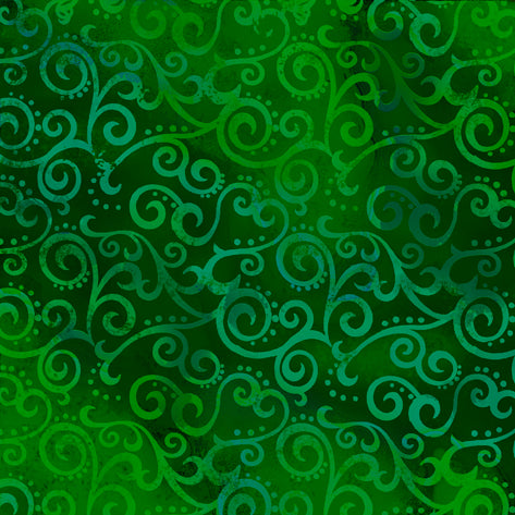 108" Wide Back Ombre Scroll -Kelly Green