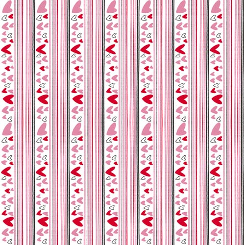 Love Ewe - Heart Stripe - repeating stripe of hearts, stipe of lines