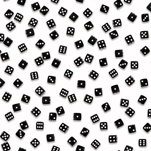 This & That VI - Dice - tossed black dice on white