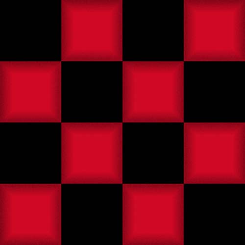 This & That VI - Checkerboard - red and black squares