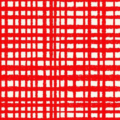 Happy Campers - Crosshatch - red & white check