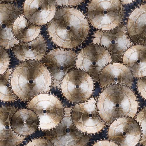 Measure Twice - Circular Saw - Navy - Packed saw blades on navy