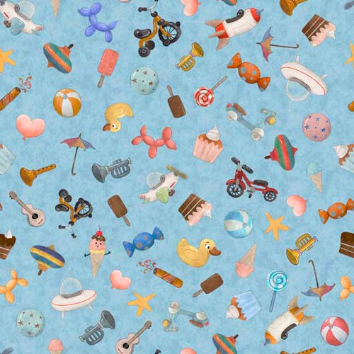 Animal Alphabet - Toy Toss - toys & treats tossed on blue