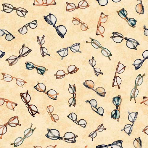Bookworm - Eyeglass Toss - Vanilla  - reading glasses tossed on cream