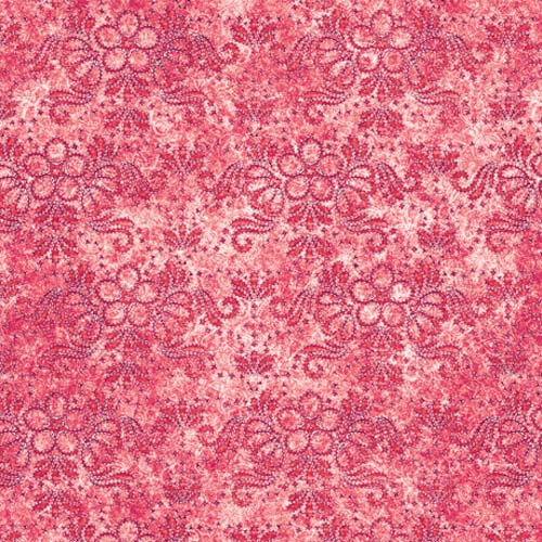 In Stitches - Stitched Floral- Pink - tone on tone pink floral embroidery