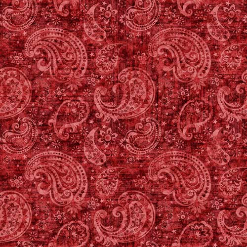American Tapestry - Paisley -Red - large red paisleys