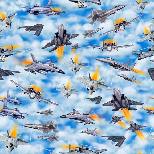 Patriot - Fighter Jets - Blue - tossed jets on blue sky