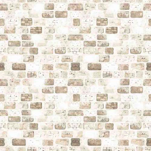 Dragon Dreams - Castle Wall -Taupe -  tan brick wall