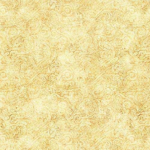 Festivus - Filigree Scroll - Tan - tone on tone light yellow scrolls