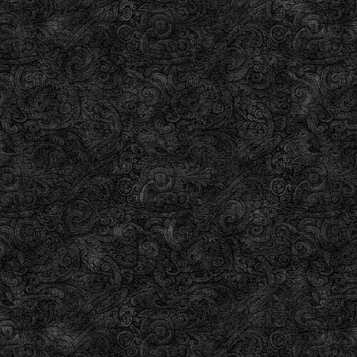 Festivus - Filigree Scroll - Black - tone on tone black scrolls