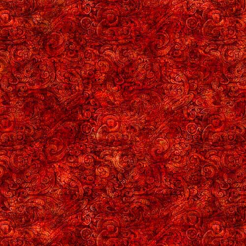 Festivus - Filigree Scroll - Red - tone on tone red scrolls