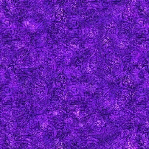 Festivus - Filigree Scroll - Purple - tone on tone blue violet scrolls