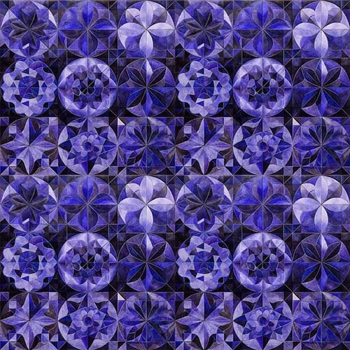 Solstice - Kaleidoscope PackedCircles - Violet - geometric circle designs