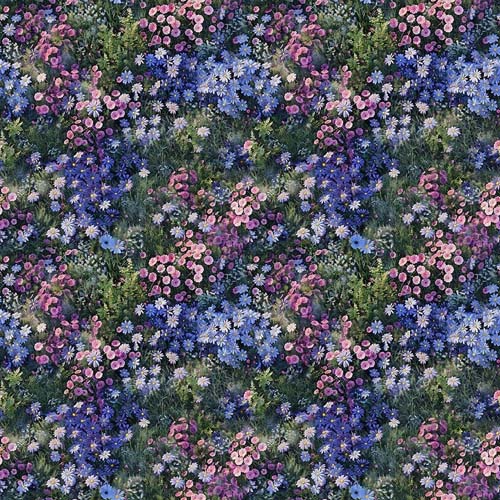 Earthly Delights - Mixed Daisies - Multi -blue, purple & white flowers