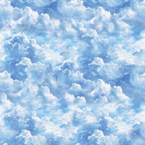 Earthly Delights - Clouds - Sky Blue - blue sky w/ clouds