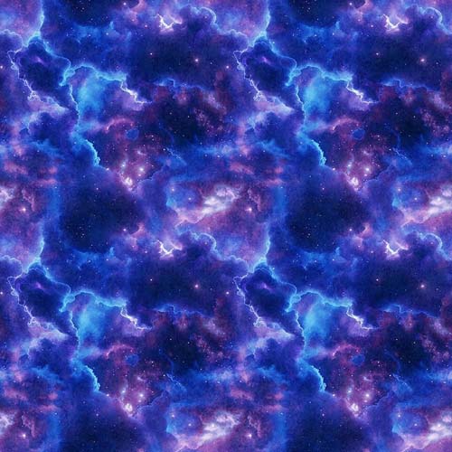 Earthly Delights - Night Sky - Navy/Blue - blue & purple night sky