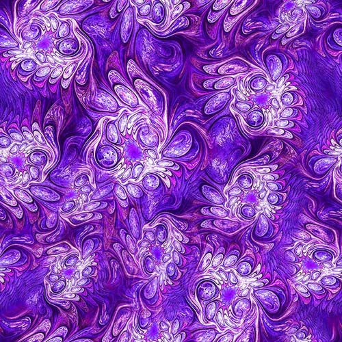 Feline Fantasia - Marble Abstract - Magenta - light & dark purple marbling