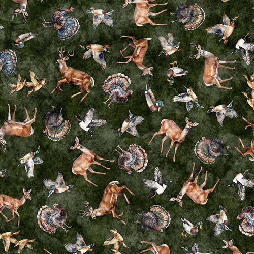 Forest, Field, and Stream - Wildlife Toss - Pine - Tossed animals on green