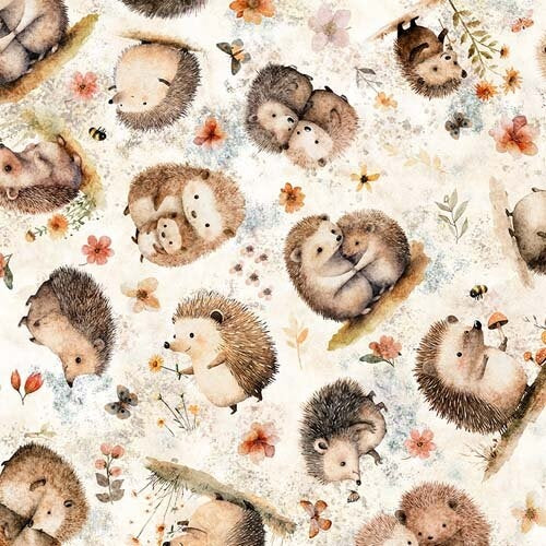 Hedgehugs - Hedgehog Toss - Cream - tossed hedghogs on cream