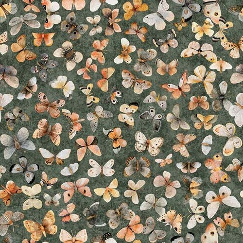 Hedgehugs - Butterflies - Pine -packed butterflies on dark green