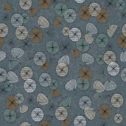 Wisps on the Wind - Sm. Contemp Flowers - Dusty Teal