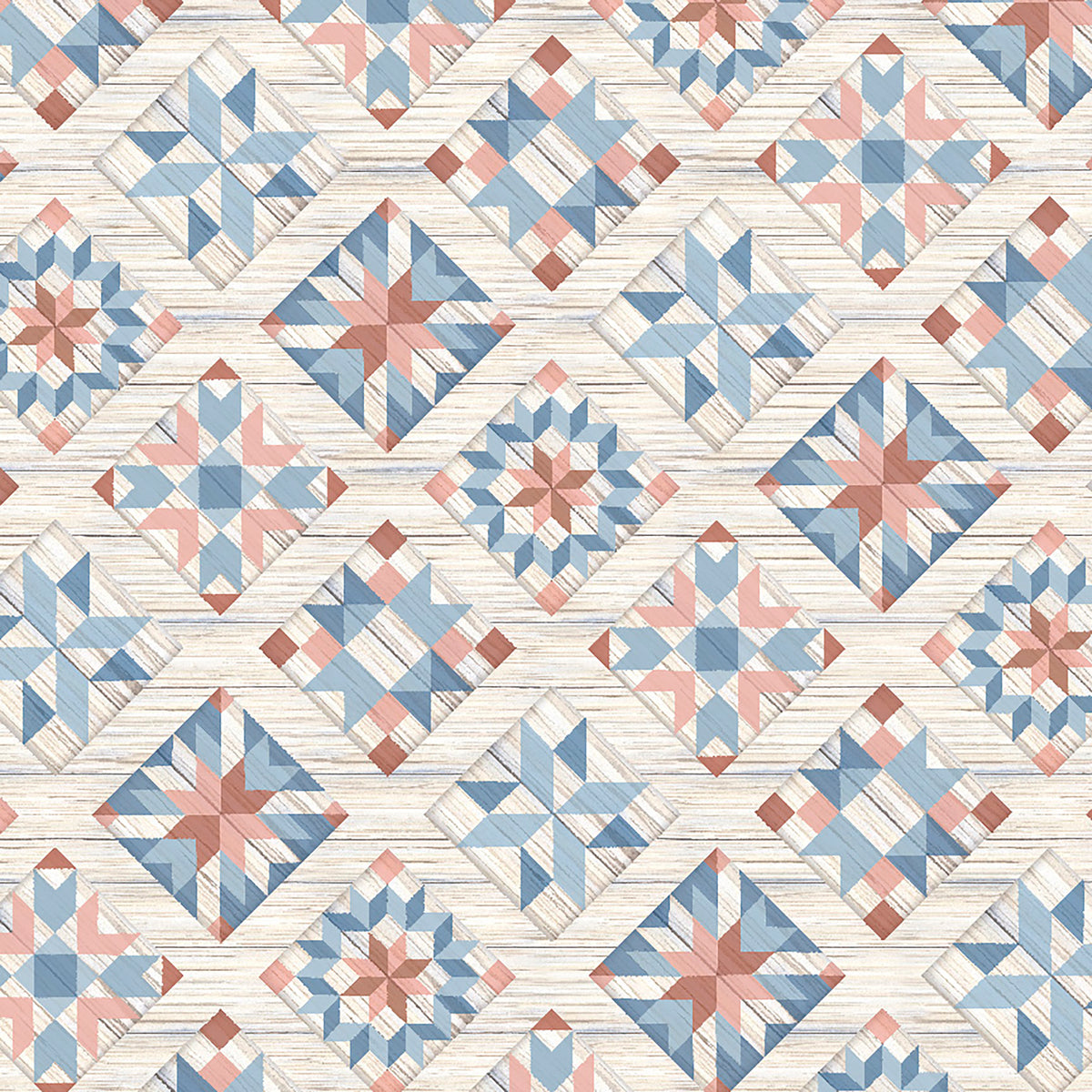 Patchwork Pastures - Patchwork Quilt Cheater - Taupe