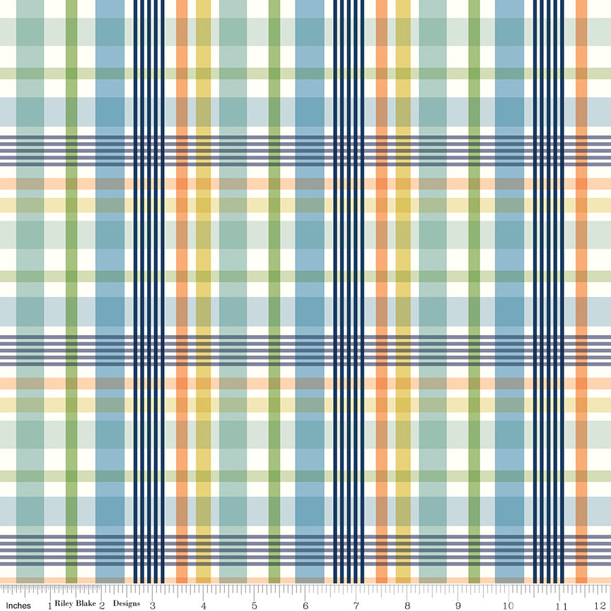 Flannel - Love You To The Moon - Plaid - Blue