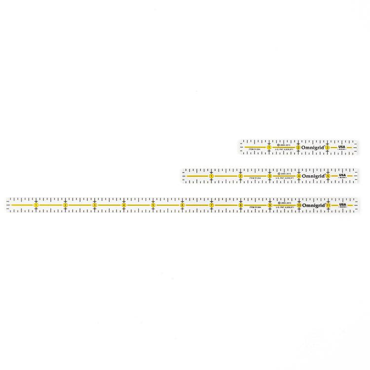 Marking Ruler Trio - 3 Lengths Easy Handling Accurate Marking from Omni Grid