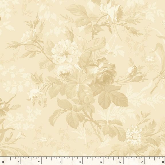 Kathleen's Story - Monotone Floral - Cream - tone on tone cream floral