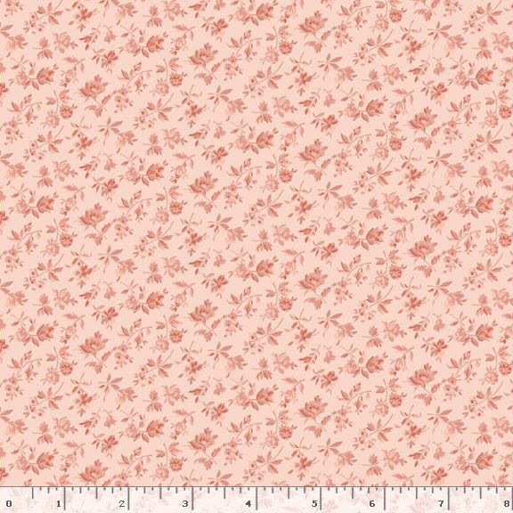 Kathleen's Story - Tossed Flowers - Pink - small tone on tone floral