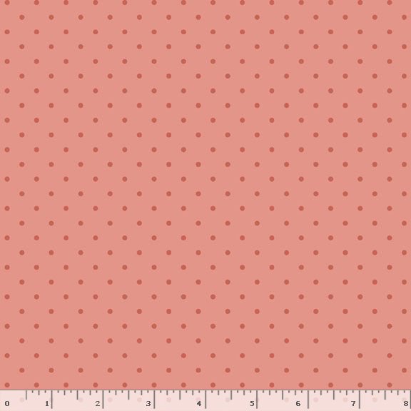 Kathleen's Story - Dots - Coral - dark pink dots on pink