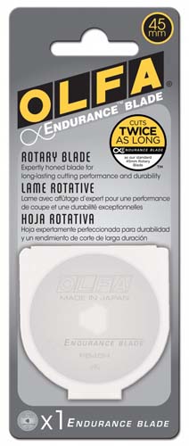 Olfa 45mm Endurance blade- single - lasts twice as long