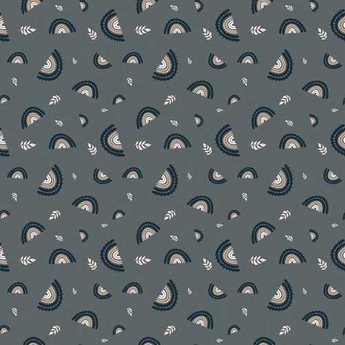 Round the Mountain - Railroad- Stone - arched railroad tracks on dk taupe