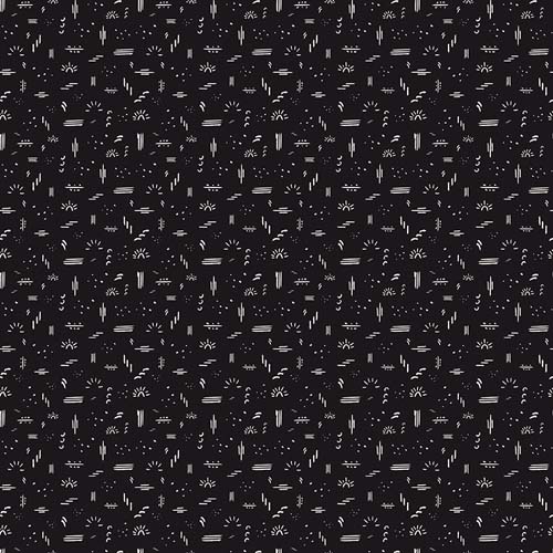 Round the Mountain - Dashed -Midnight- lines, dots & suns on dk. brown