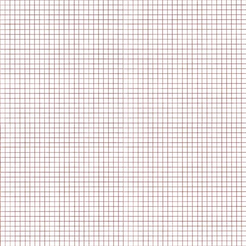Sew Journal - Graph Paper - White - red graph lines on white