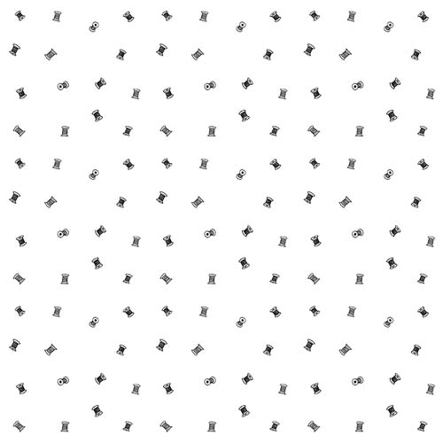 Sew Journal - Tiny Spools - White - tiny spools scattered on white