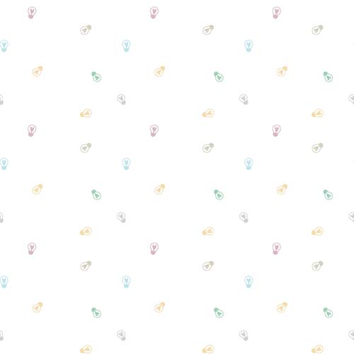 Hush Hush 3 - Brilliant Idea - tiny multicolored lightbulbs on white