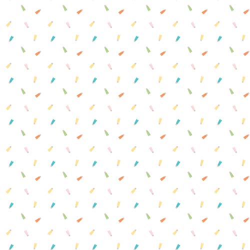 Hush Hush 3 - Popsicles on Parade - tiny multicolored popsicles on white