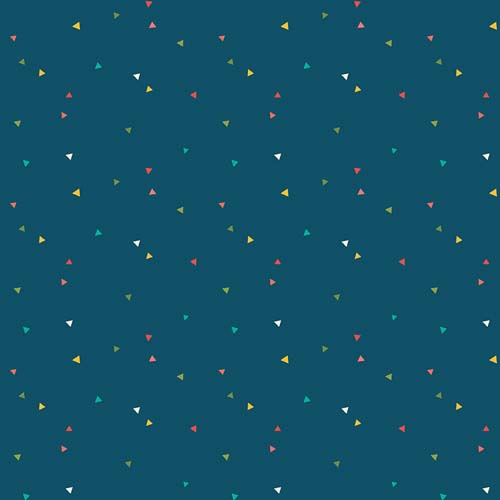 Market Street - Triangles - Navy - scattered triangles on navy