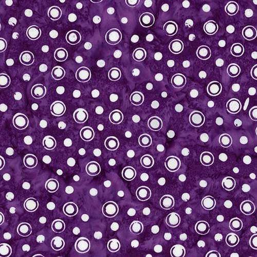 Batiks - Fright This Way - Dots - Grape Soda - white dots on purple