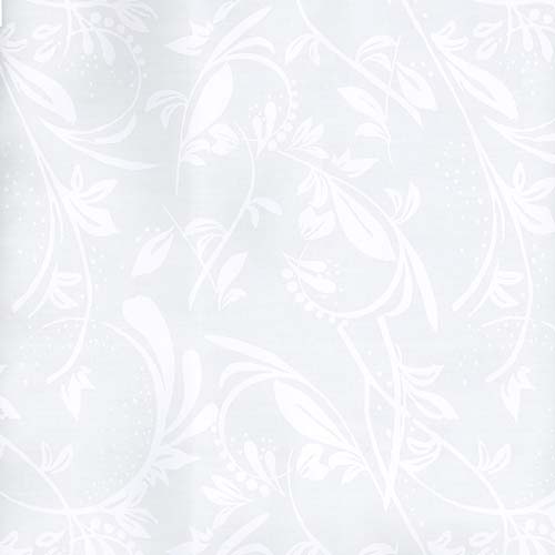 Batiks - Blooms at Dusk - Daisy - white floral swirl on white