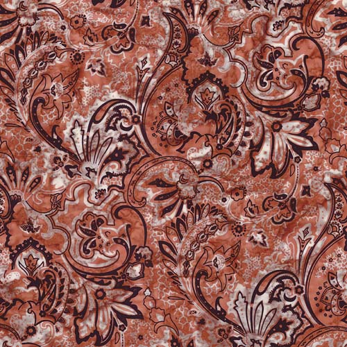 Batiks - Express Yourself! Bandana - Ginger Syrup - rust paisley