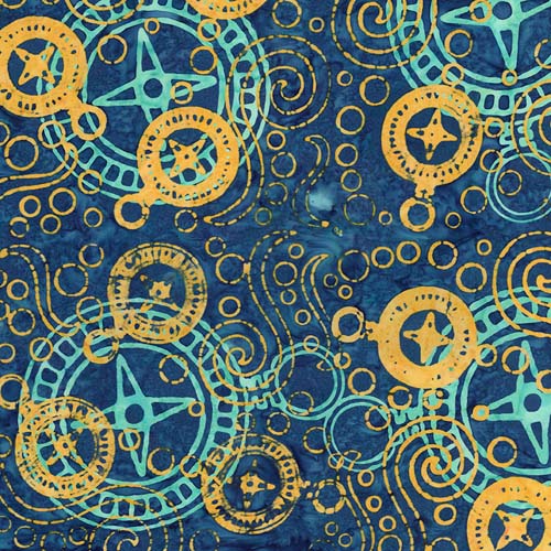Expressions Batiks Sunken Treasure - Denim Dunes